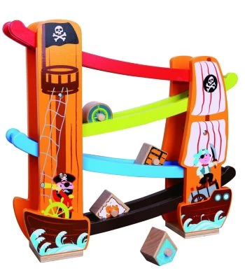Lelin Holzspielzeug Kugelbahn / Rollbahn Pirat 3 Lelin Holzspielzeug Kugelbahn / Rollbahn Pirat