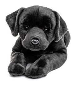 UNI-TOYS® Labrador Schwarz, Liegend - 60 Cm (Länge) - Plüsch-Hund, Haustier - Plüschtier Kuscheltiere