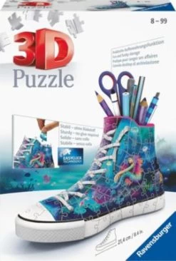 Ravensburger 3D Puzzle 11279 Sneaker Bezaubernde Meerjungfrauen - Praktischer Stiftehalter - 108 Teile - Schreibtisch-Organizer