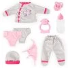 Deluxe Puppenkleidung Set 9-tlg. Grau/pink Von Bayer, 40-46 Cm -Spielwelten Verkauf 25344388 01