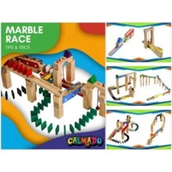 Calmado 200 Teilige Kugelbahn - Murmelbahn Set Aus Holz Für Kinder Inkl. Tasche + Anleitung -Spielwelten Verkauf 28494975 05