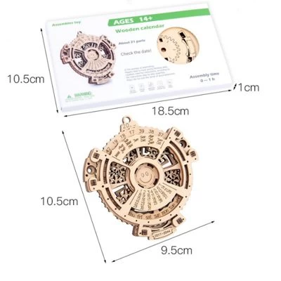 Brightake DIY Holz 3D Puzzle Zusammengesetztes Spielzeug Selbst Montage Mechanische Kalender Holz Getriebe Modell 7 Brightake DIY Holz 3D Puzzle Zusammengesetztes Spielzeug Selbst Montage Mechanische Kalender Holz Getriebe Modell – Bild 5